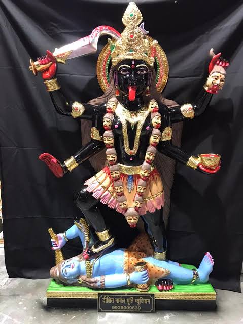 Marble Black Stone Kali Mata Statue