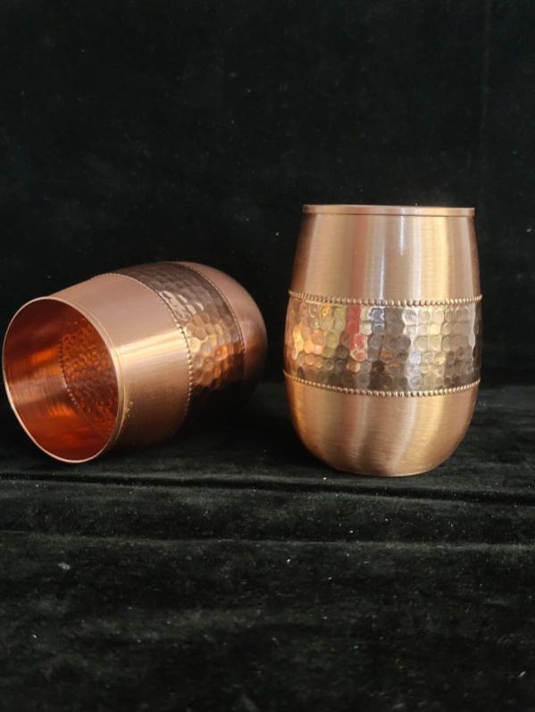 Custom Copper Water Glass With 2 Finish, Color : Brown