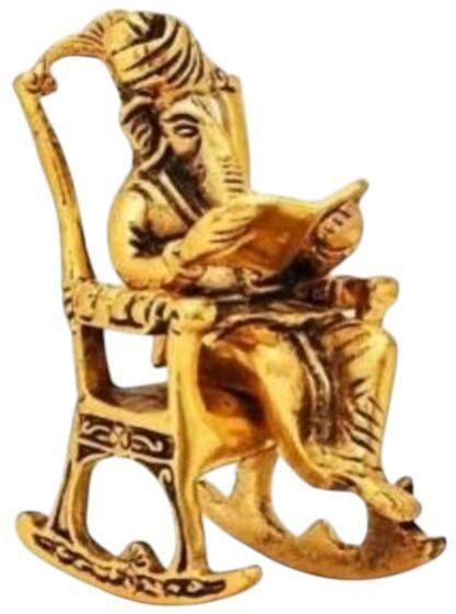 Aluminium Chair Ganesh Statue