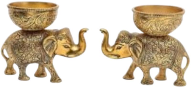 Alluminium Elephant With Bowl 5.5 Inchs