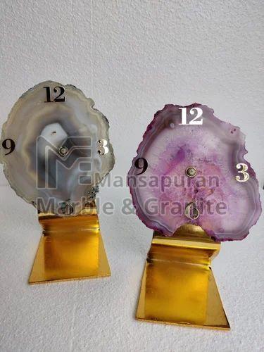 Agate Table Clock