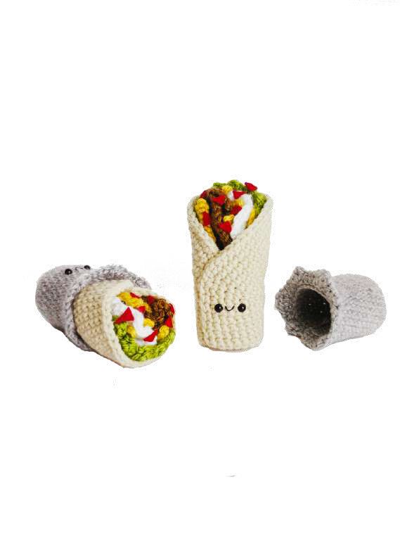 Crochet Stuffed Burrito Toy