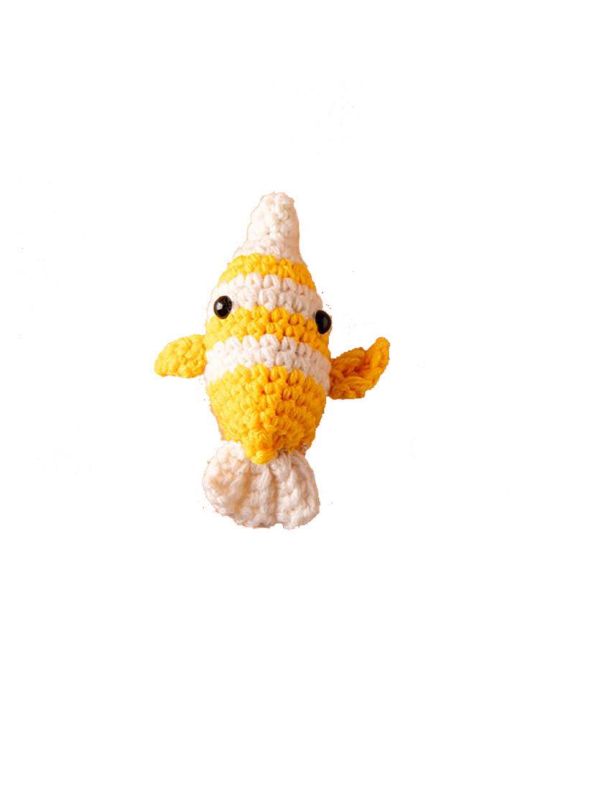 Crochet Stuffed Butterfly Fish Toy, for Gift Play