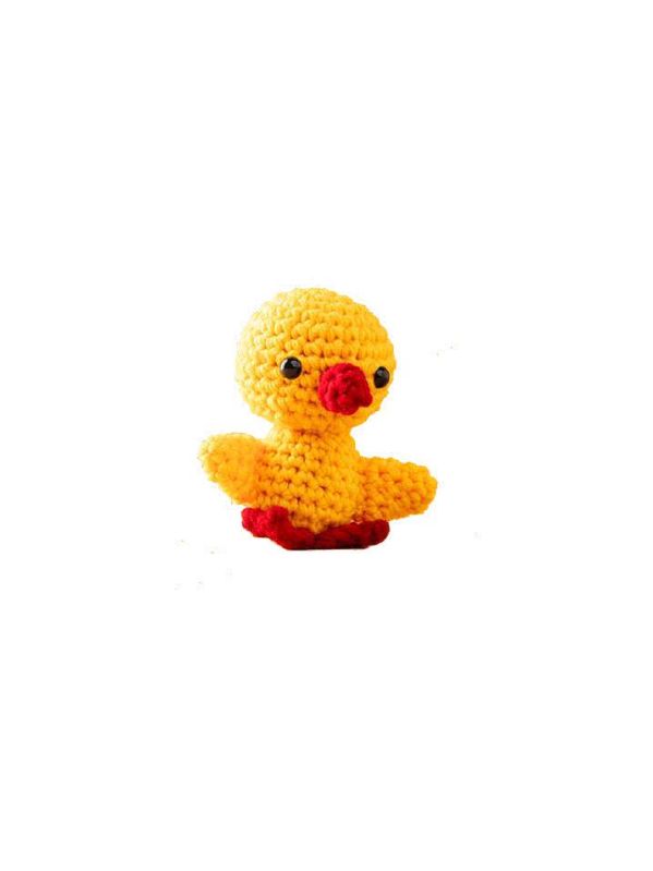 Kaarak Wool Crochet Stuffed Chick Toy, for Gift Play, Color : Yellow