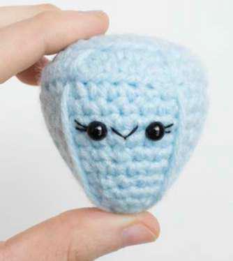 Kaarak Wool Crochet Stuffed Diamond Toy, for Gift Play
