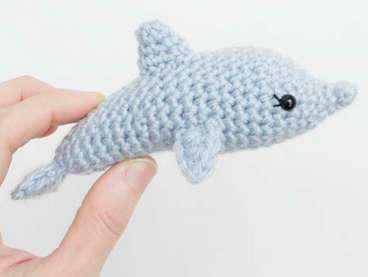 Kaarak Wool Crochet Stuffed Dolphin Toy, for Gift Play