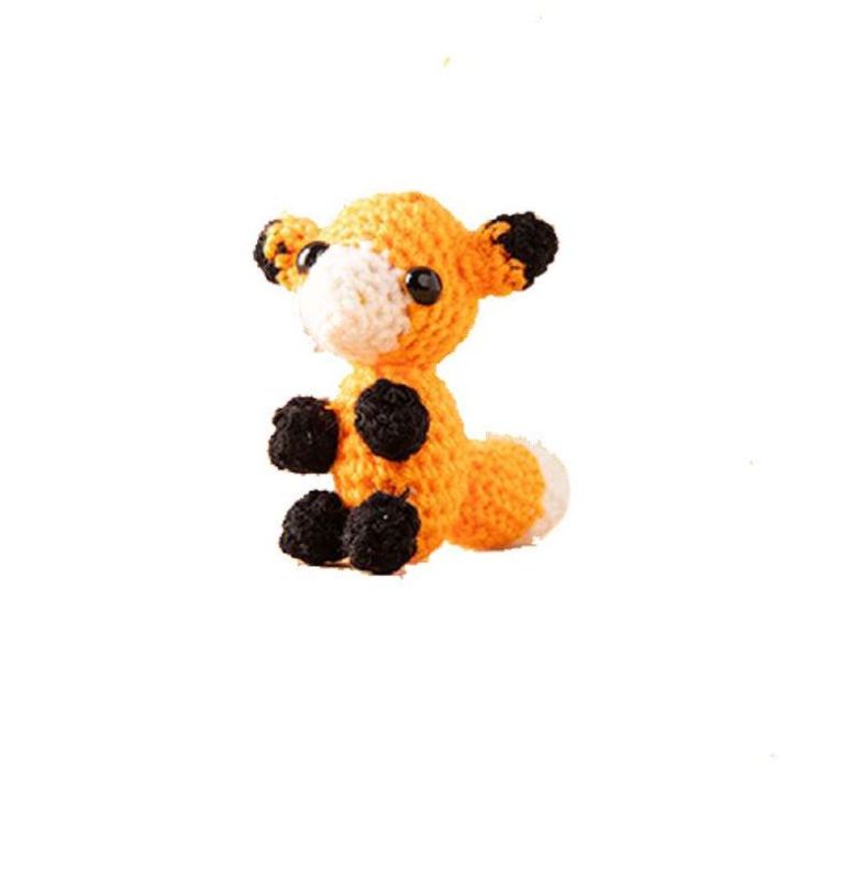 Kaarak Wool Crochet Stuffed Fox Toy, for Gift Play