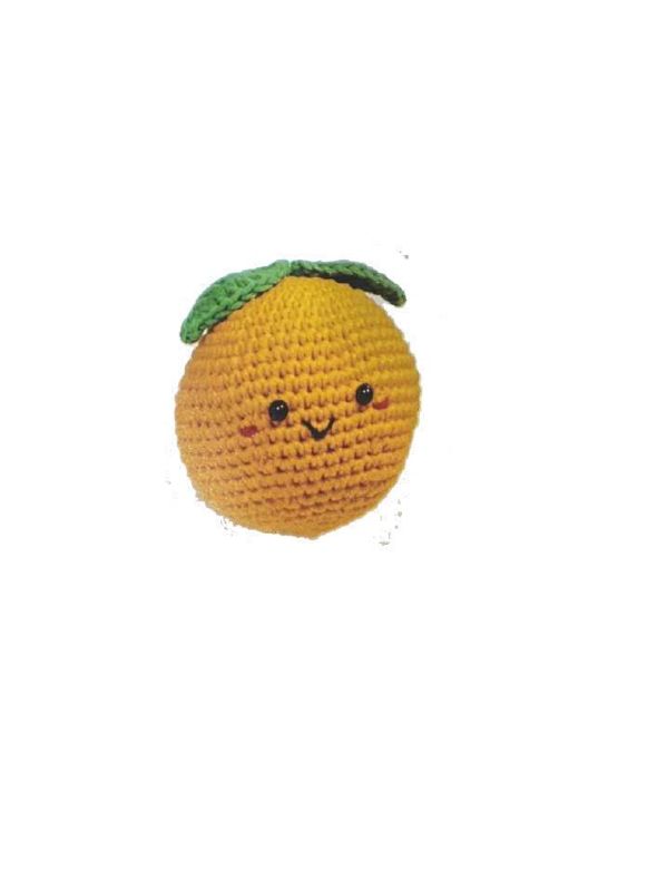 Yellow Kaarak Wool Crochet Stuffed Lemon Toy, for Gift Play