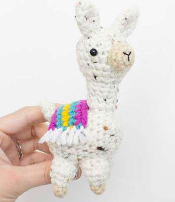 Kaarak Wool Crochet Stuffed Llama Toy