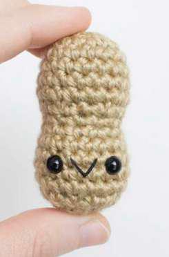 Crochet Stuffed Peanut Toy