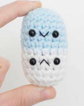 Kaarak Wool Crochet Stuffed Pill Toy, for Gift Play