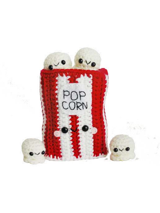 Kaarak Wool Crochet Stuffed Popcorn Toy, for Gift Play