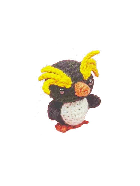 Crochet Stuffed Rockhopper Penguin Toy
