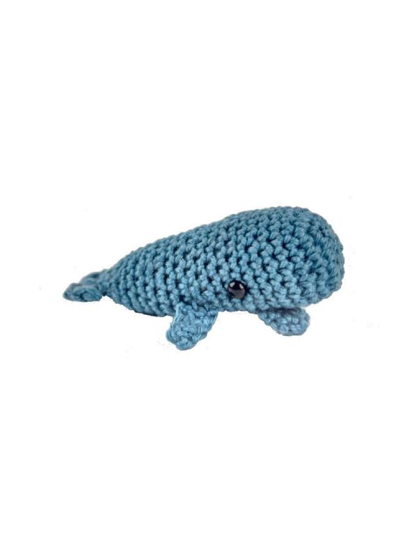 Blue Crochet Stuffed Sperm Whale Toy, for Gift Play