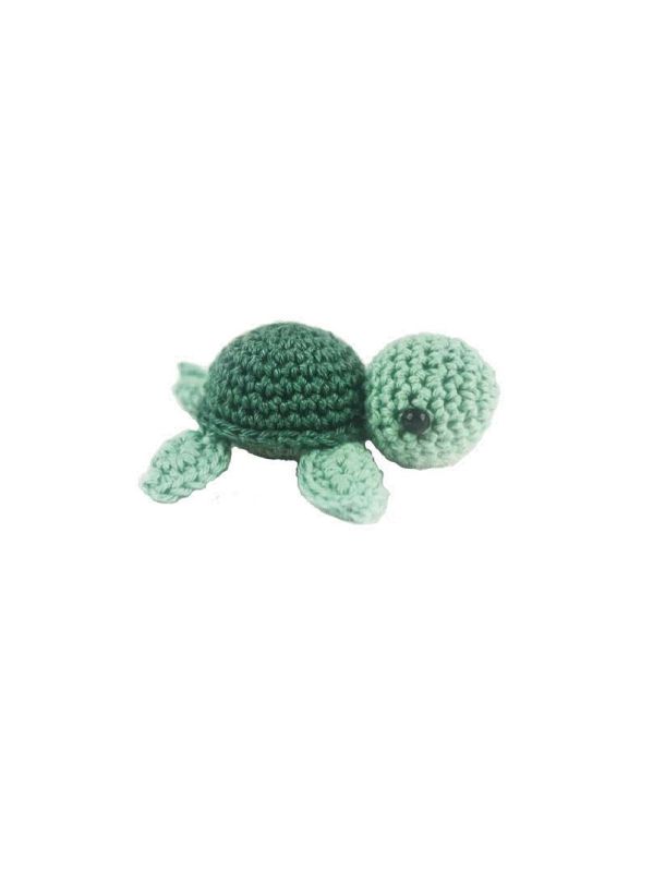 Green Kaarak Wool Crochet Stuffed Turtle Toy, for Gift Play