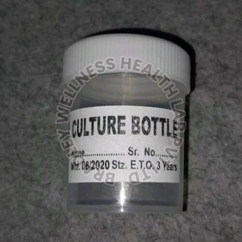 White (Cap) Plastic Cell Culture Bottle