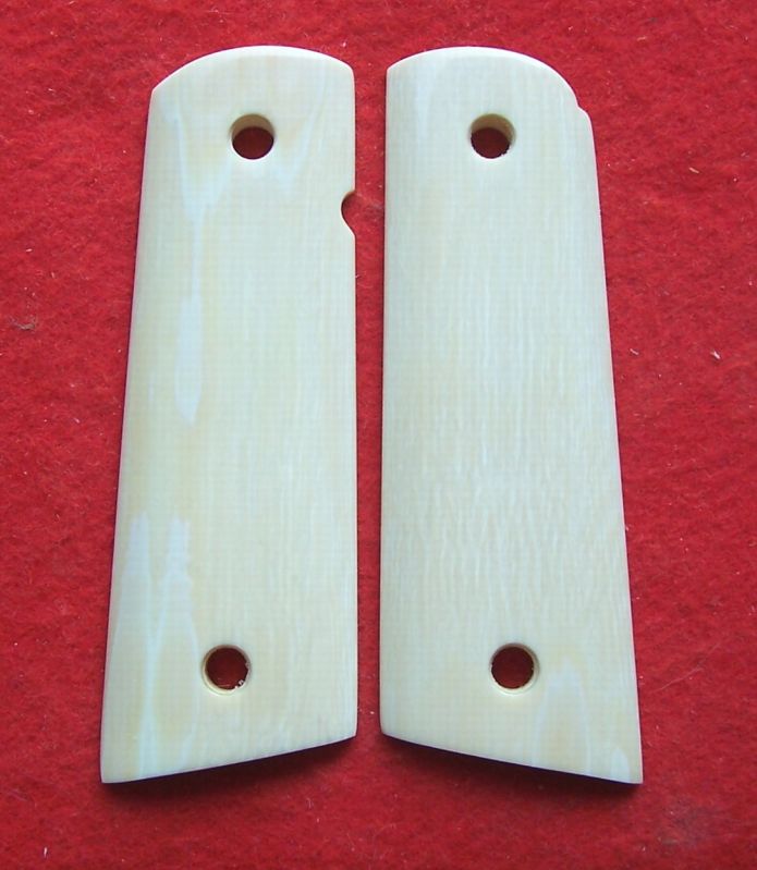 Light White Dyed Stabilized Jigged Bone Muscle, For Knife Handle