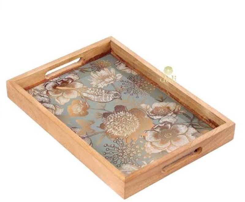 wooden enamel tray