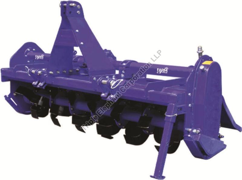 Blue Semi Automatic Robust Single Speed Rotary Tiller, for Agriculture Use, Blade Shape : Horizontal