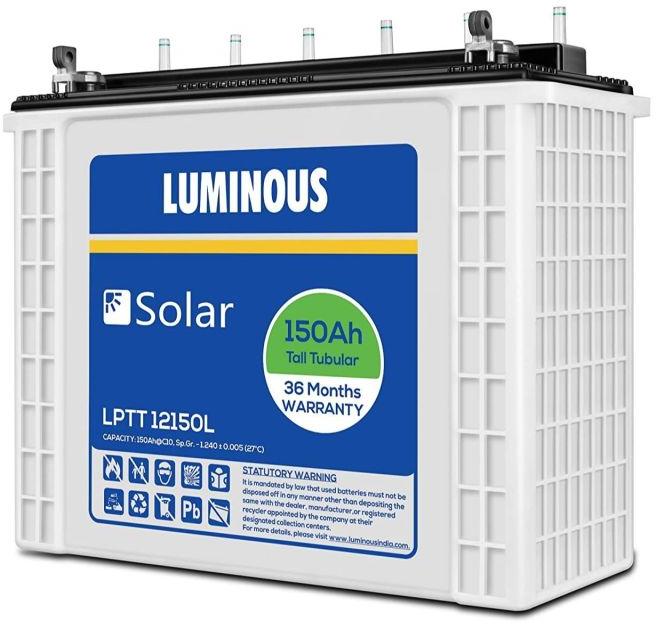 White 150AH Luminous Battery, for Industrial Use, Home Use