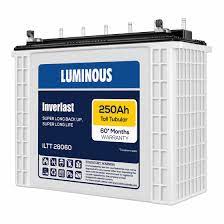 White 250AH Luminous Battery, for Industrial Use, Home Use, Certification : ISI Certified