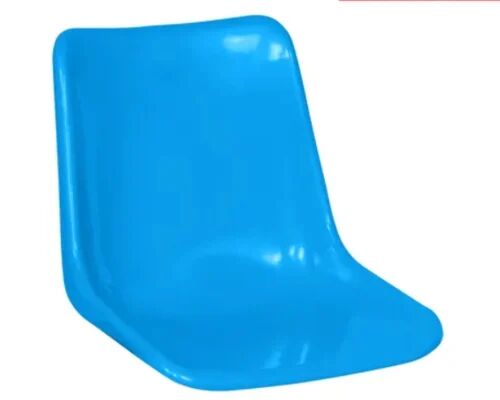 Square Plain Plastic Shell Stadium Chair, Color : Blue