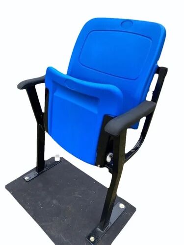 Blue HDPE Tip Up Stadium Chair, for Outdoor Use, Feature : Corrosion Proof, Durable, Fine Finishing