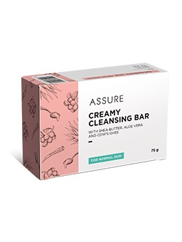 Assure Creamy Cleansing Bar, for Skin Care, Bathing, Packaging Type : Paper Box