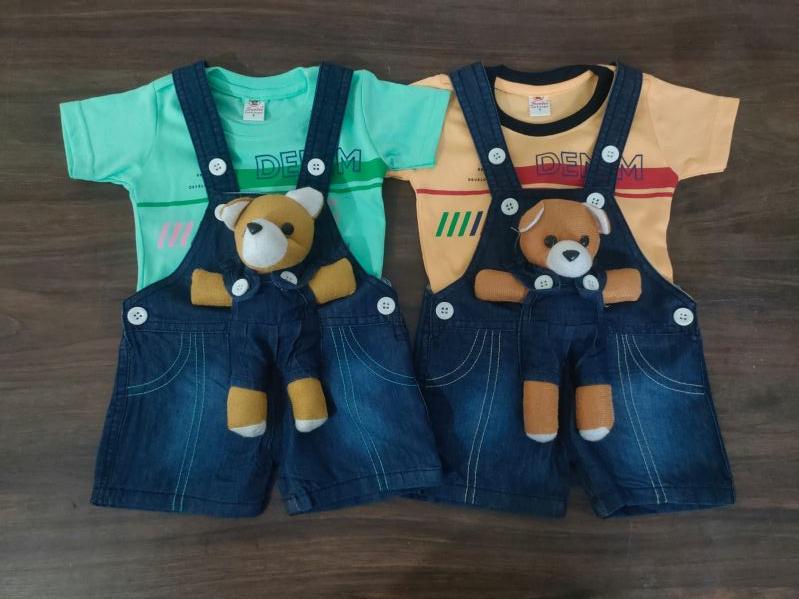 Denim Teddy Bear Kids Dungaree