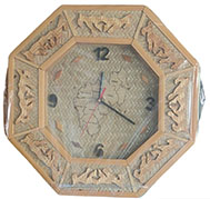 400-800 Gm Wooden bamboo wall clock, for Home, Office, Decoration, Display Type : Analog