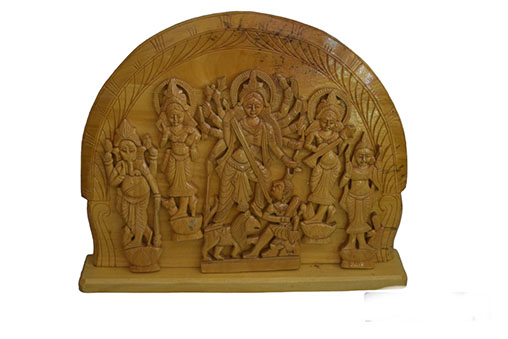 Printed Goddess Durga Sculpture, For Home, Office, Shop, Temple, Speciality : Dust Resistance, Shiny