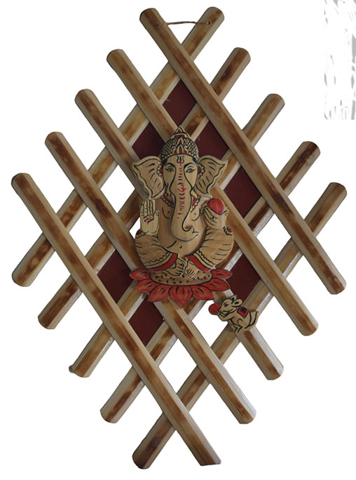 Plain Polished ganesh god wooden structure, for Shop, Office, Home, Packaging Type : Thermocol Box