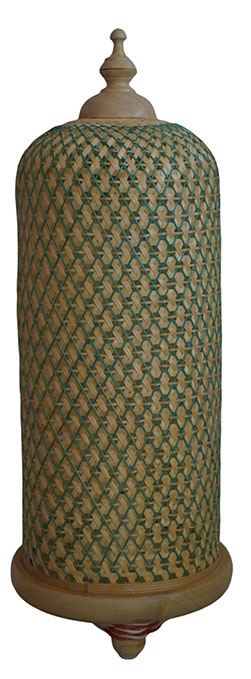 Novokart Printed Bamboo green lampshade, Size : 10inch