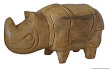 Wooden RHINO  Figurine