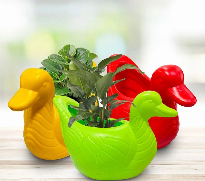 Multicolor Bioantilia Plastic Duck Pot, for Planting, Feature : Attractive Pattern, Hard Structure