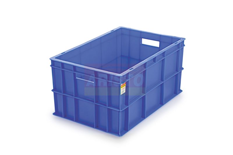 Blue Rectangular Aristo 32 Ltr Plastic Crates