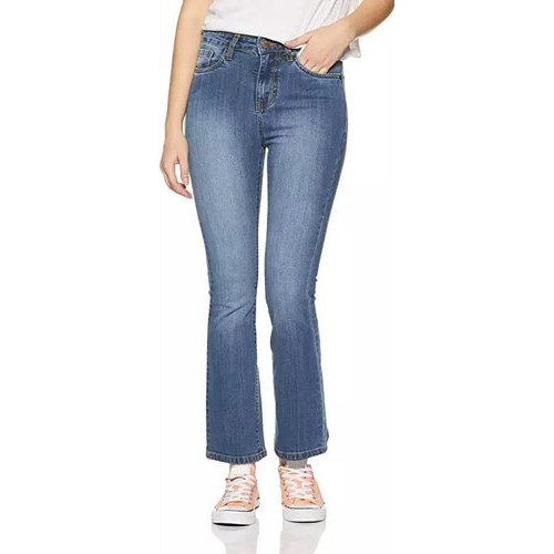 Plain Ladies Boot Cut Jeans, Feature : Color Fade Proof, Anti-Shrink