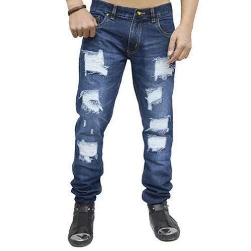Mens Ripped Jeans, Feature : Color Fade Proof, Anti-Shrink