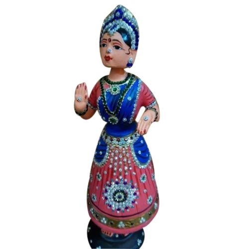 Multicolor Wooden Tanjore Dancing Doll, for Interior Decor, Feature : Attractive Look