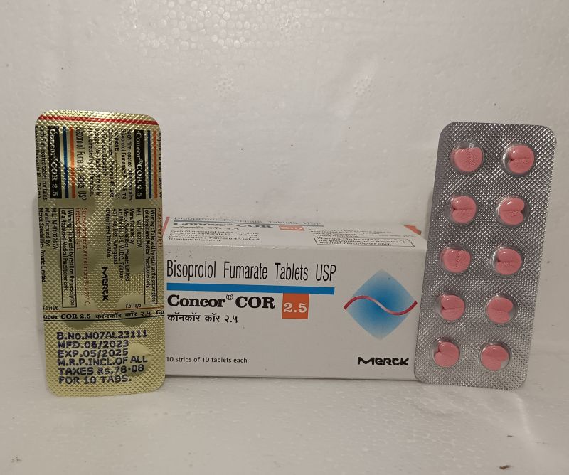Concor COR 2.5mg Tablets, for Angina, Irregular Heart Rhythms, Medicine
