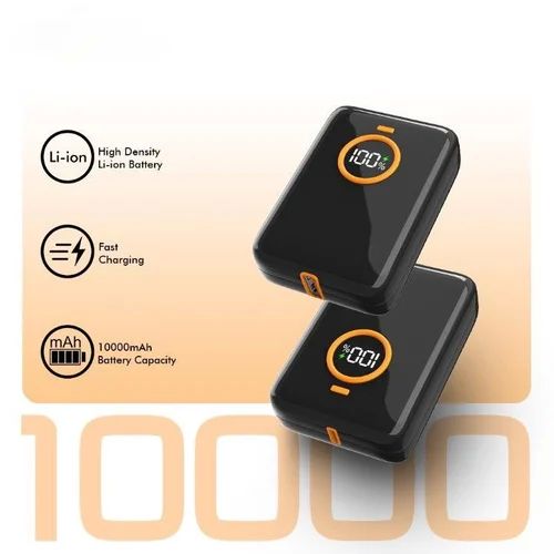 Black 10000 mAh Mini Pocket Power Bank