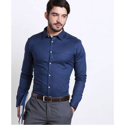 Plain Collar Neck Cotton Mens Formal Shirt, Speciality : Quick Dry, Eco-Friendly, Breathable, Anti-Wrinkle