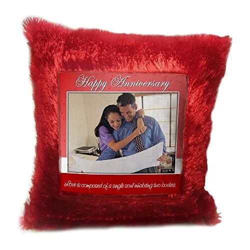 Cotton Sublimation Anniversary Pillow, Size : 16x16 Inch