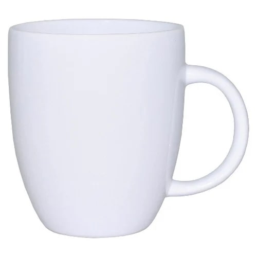 Plain Polished White Ceramic Coffee Mug, Size : Standard