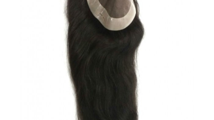 24inch Ladies Black Hair Patch, for Parlour, Personal, Style : Straight