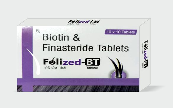 Folized Biotin & Finasteride Tablet, for Hair Care, Grade Standard : Medicine Grade