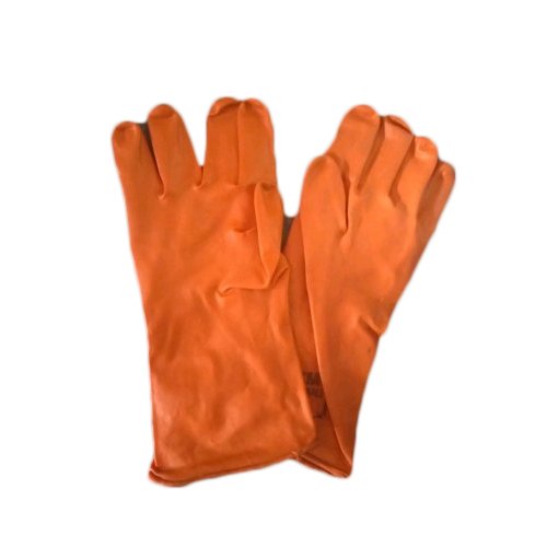 Orange Nylon Painting Safety Glove, Feature : Chemical Resistant, Comfortable, Washable