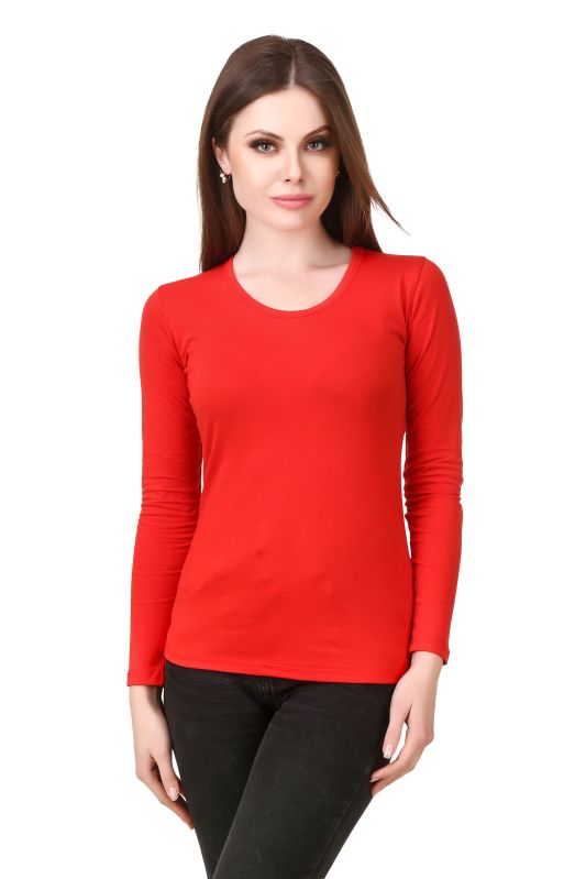 Ladies Plain Full Sleeve T Shirt, Size : Multisize