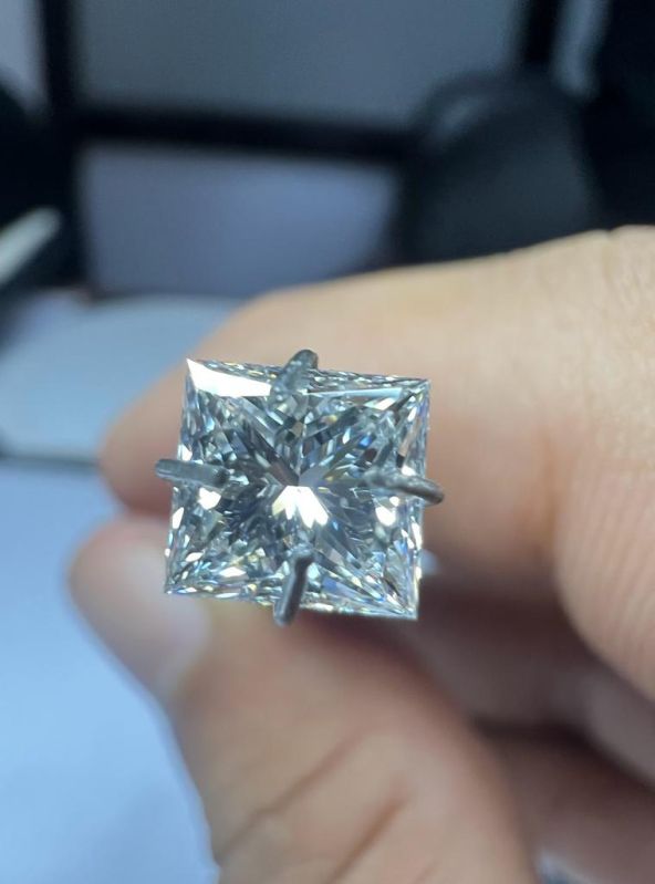 Polished Princess Cut Diamond, for Jewellery Use