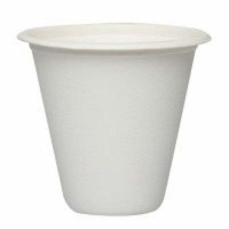 Plain 220ml Sugarcane Bagasse Cup, for Cold Drinks, Tea, Water, Feature : Eco Friendly, Biodegradable